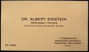 Albert Einstein Business Card