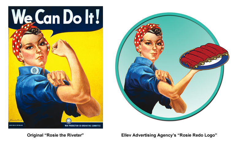 Rosie the Riveter We Can Do It Ellev Advertising Agency Logo Branding Desig...